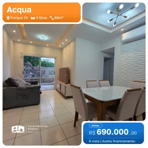 Apartamento com 3 Quartos à venda, 88m² no Parque 10 de Novembro, Manaus
