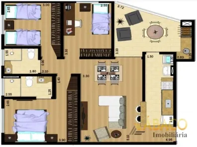 Apartamento com 3 Quartos à venda, 82m² no Centro, São Carlos