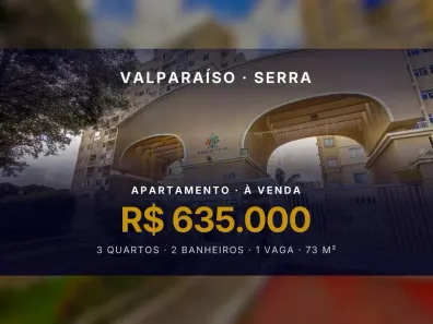 Apartamento com 3 Quartos à venda, 73m² no Valparaíso, Serra