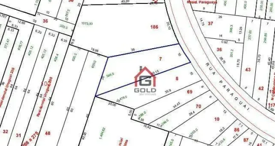 Lote/Terreno à venda, 500m² no Parque das Nações, Santo André