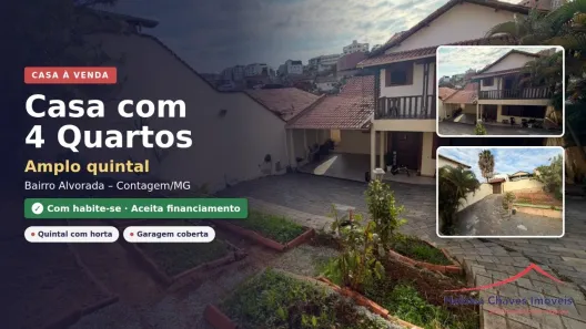 Casa com 4 Quartos à venda, 288m² no Alvorada, Contagem