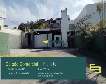 Galpão/Depósito/Armazém para alugar, 750m² no Planalto, Belo Horizonte