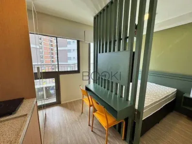 Apartamento com 1 Quarto para alugar, 24m² no Santo Amaro, São Paulo
