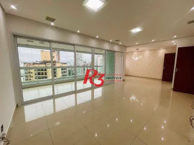 Apartamento com 3 Quartos para alugar, 168m² no Ponta da Praia, Santos