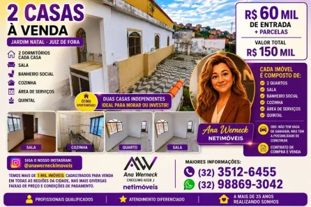 Casa com 4 Quartos à venda, 120m² no Jardim Natal, Juiz de Fora