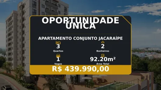 Apartamento com 3 Quartos à venda, 92m² no Conjunto Jacaraípe, Serra