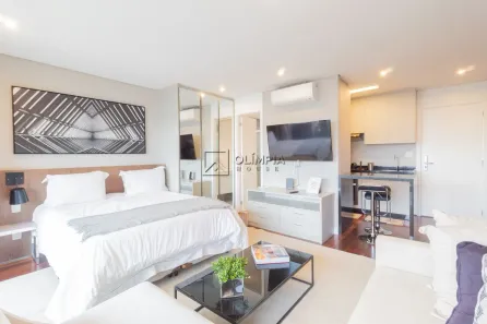 Apartamento com 1 Quarto para alugar, 42m² no Brooklin Paulista, São Paulo
