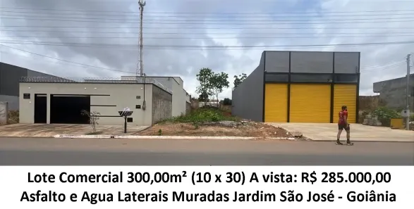 Lote/Terreno à venda, 300m² no Jardim São José, Goiânia