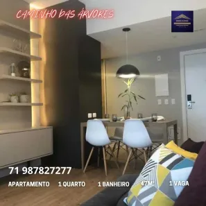 Apartamento com 1 Quarto à venda, 47m² no Caminho das Árvores, Salvador