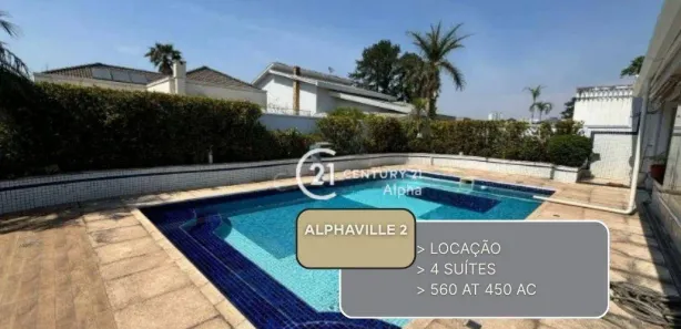 Casa de Condomínio com 4 Quartos para alugar, 450m² no Alphaville Residencial Dois, Barueri