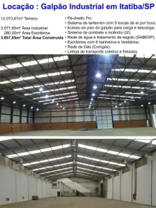Galpão/Depósito/Armazém para alugar, 3857m² no Distrito Industrial Alfredo Relo, Itatiba