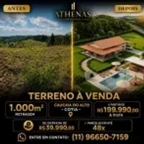 Lote/Terreno à venda, 1000m² no dos Mendes (Caucaia do Alto), Cotia