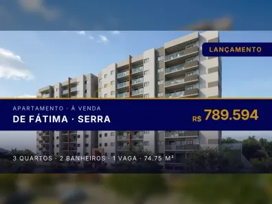 Apartamento com 3 Quartos à venda, 74m² no de Fátima, Serra