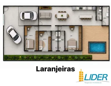 Casa com 3 Quartos à venda, 140m² no Laranjeiras, Uberlândia
