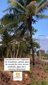 Lote/Terreno à venda, 296m² no Arembepe (Abrantes), Camaçari