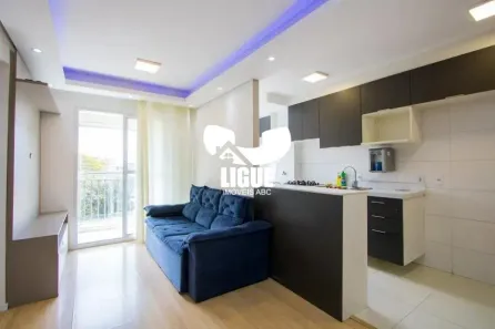 Apartamento com 2 Quartos para alugar, 50m² no Vila Alzira, Santo André