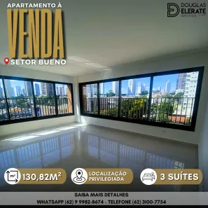 Apartamento com 3 Quartos à venda, 130m² no Setor Bueno, Goiânia