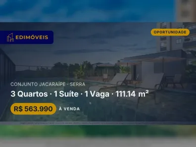Apartamento com 3 Quartos à venda, 111m² no Conjunto Jacaraípe, Serra