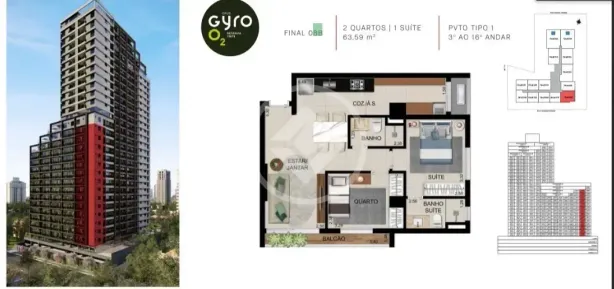 Apartamento com 2 Quartos à venda, 64m² no Serrinha, Goiânia