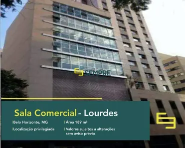 Sala Comercial à venda, 190m² no Lourdes, Belo Horizonte