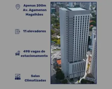 Sala Comercial com 1 Quarto para alugar, 32m² no Boa Vista, Recife