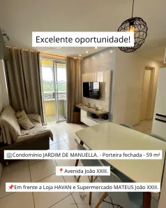 Apartamento com 3 Quartos à venda, 59m² no Recanto das Palmeiras, Teresina
