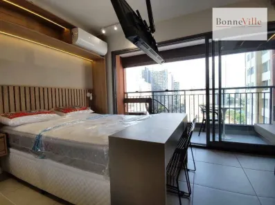 Apartamento com 1 Quarto para venda ou aluguel, 26m² no Santo Amaro, São Paulo