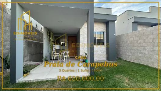 Casa com 3 Quartos à venda, 115m² no Praia de Carapebus, Serra