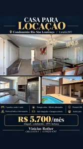 Casa com 3 Quartos para alugar, 120m² no Jardim Imperial, Cuiabá