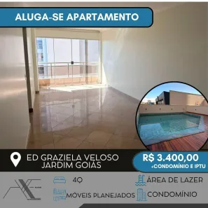 Apartamento com 4 Quartos para alugar, 97m² no Jardim Goiás, Goiânia