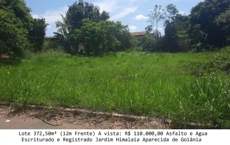 Lote/Terreno à venda, 372m² no Jardim Himalaia, Aparecida de Goiânia