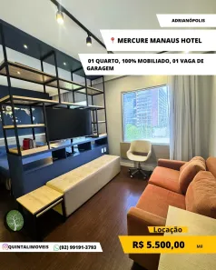 Flat com 1 Quarto para alugar, 35m² no Adrianópolis, Manaus