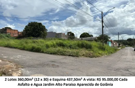 Lote/Terreno à venda, 360m² no Jardim Alto Paraíso, Aparecida de Goiânia