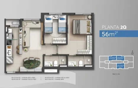 Apartamento com 2 Quartos à venda, 57m² no Jardim América, Goiânia