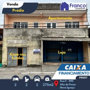 Prédio Residencial com 3 Quartos à venda, 270m² no Alto da Posse, Nova Iguaçu