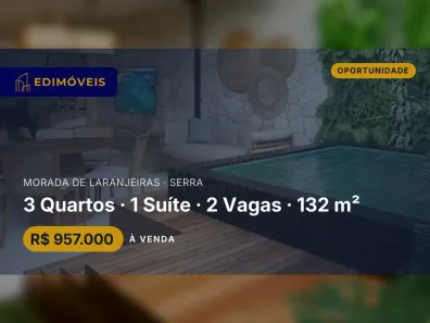 Casa com 3 Quartos à venda, 132m² no Morada de Laranjeiras, Serra