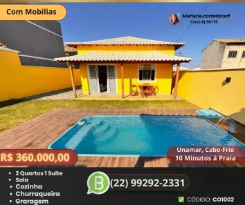 Casa com 2 Quartos à venda, 70m² no Samburá (Tamoios), Cabo Frio