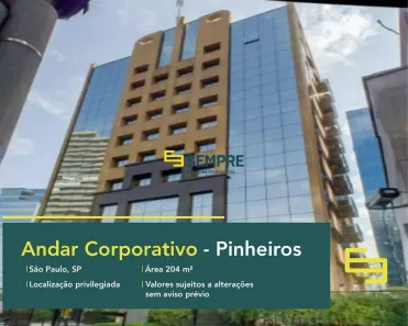 Sala Comercial para alugar, 281m² no Pinheiros, São Paulo