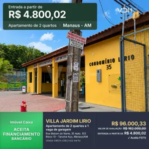 Apartamento com 2 Quartos à venda, 42m² no Tarumã-Açu, Manaus