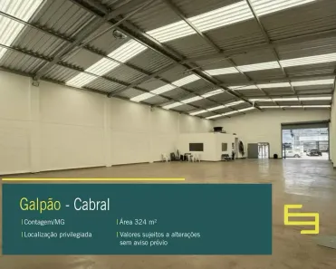 Galpão/Depósito/Armazém para alugar, 324m² no Cabral, Contagem