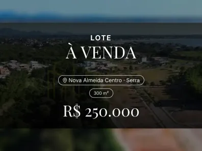 Lote/Terreno à venda, 300m² no Nova Almeida Centro, Serra