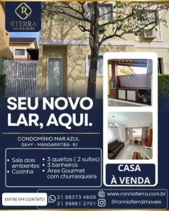 Casa de Condomínio com 3 Quartos à venda, 86m² no Sahy, Mangaratiba