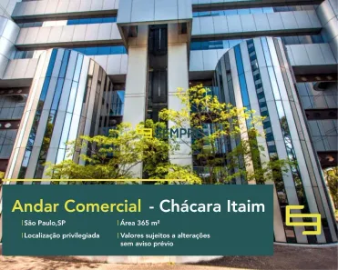 Sala Comercial para alugar, 366m² no Chácara Itaim, São Paulo