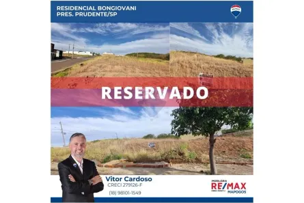 Lote/Terreno à venda, 180m² no Residencial Bongiovani, Presidente Prudente
