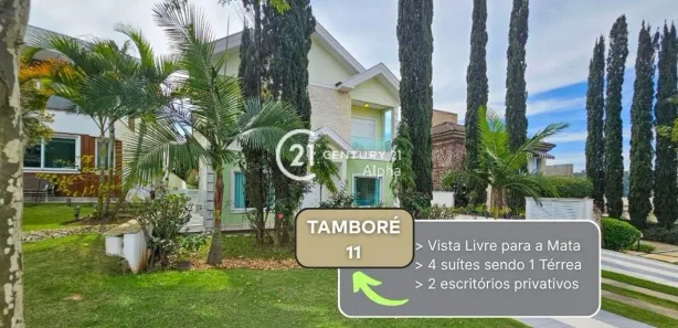 Casa de Condomínio com 4 Quartos para alugar, 439m² no Tamboré, Santana de Parnaíba