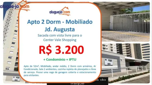Apartamento com 2 Quartos para alugar, 52m² no Jardim Oswaldo Cruz, São José dos Campos