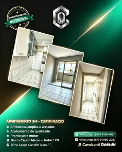Apartamento com 3 Quartos à venda, 68m² no Capim Macio, Natal