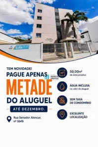 Apartamento com 2 Quartos para alugar, 50m² no Centro, Fortaleza