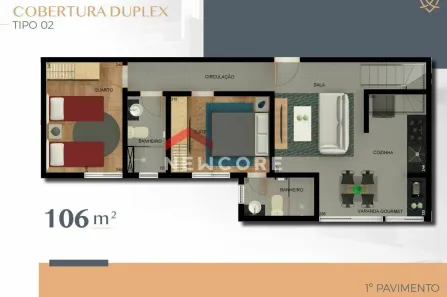 Cobertura com 2 Quartos à venda, 108m² no Castelo, Belo Horizonte