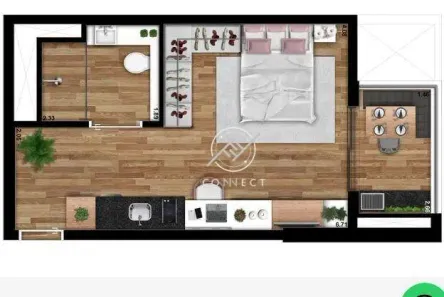 Apartamento com 1 Quarto à venda, 35m² no Jardim das Acácias, São Paulo